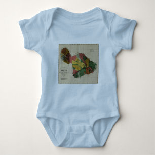 Maui - Vintage Antiquarian Hawaii Survey Map, 1885 Baby Bodysuit