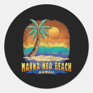 Mauna Kea Beach Hawaii Vintage Distressed Souvenir Classic Round Sticker