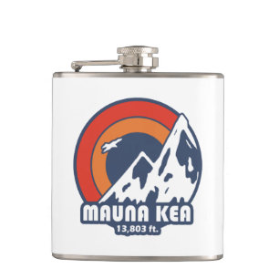 Mauna Kea Hawaii Sun Eagle Hip Flask