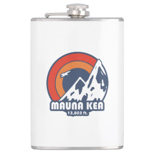 Mauna Kea Hawaii Sun Eagle Hip Flask