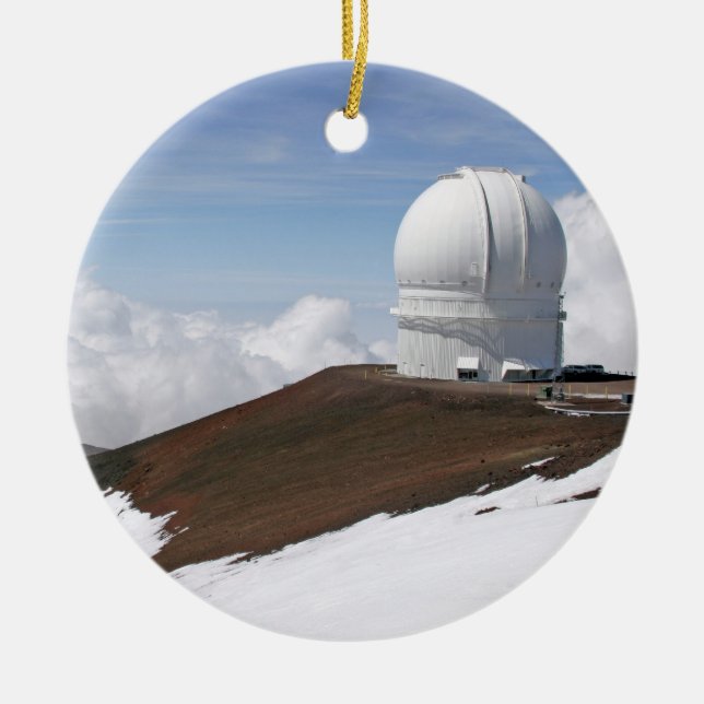 Mauna Kea Observatory Ceramic Ornament (Front)