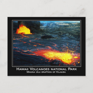 Mauna Ulu eruption of Kilauea Volcano in Hawaii Postcard
