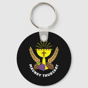 Maundy Thursday Holy Week Easter Christian Cross J Key Ring