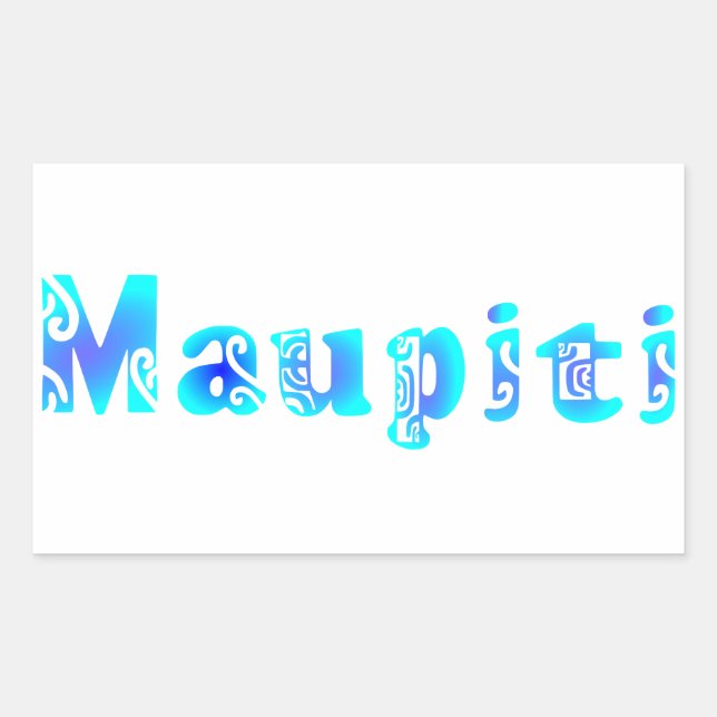 MAUPITI II (lagoon blue) Rectangular Sticker (Front)