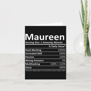 Maureen Rition Personalised Name Funny Performance Card