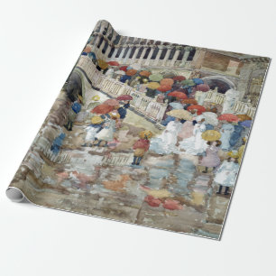 Maurice Brazil Prendergast Umbrellas in the Rain Wrapping Paper