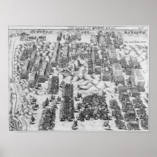 Maurice defeats Austrians at Battle of Nieuport Poster