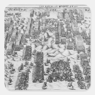 Maurice defeats Austrians at Battle of Nieuport Square Sticker