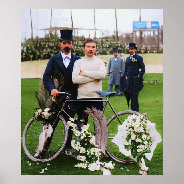 Maurice Garin Winner Paris-Roubaix 1898 Colour Red Poster (Front)