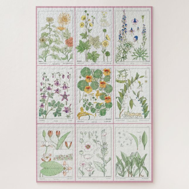 Maurice Pillard Verneuil Botanical Illustrations 2 Jigsaw Puzzle (Vertical)