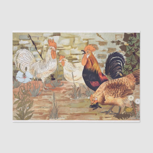 Maurice Pillard Verneuil | Coqs et poules from L'a Tissue Paper (Front)
