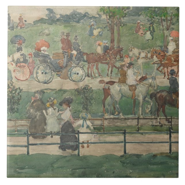 Maurice Prendergast - Central Park, 1900 Ceramic Tile (Front)