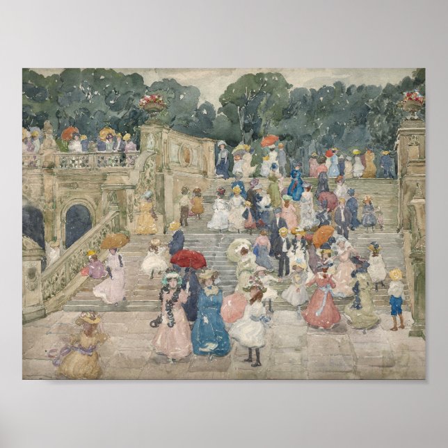 Maurice Prendergast - The Terrace Bridge, Central Poster (Front)