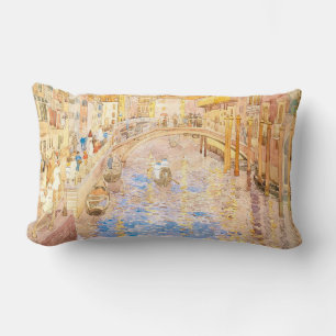 Maurice Prendergast's Venetian Canal Scene Lumbar Cushion