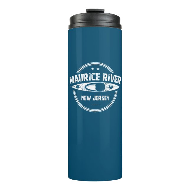 Maurice River New Jersey Kayaking Thermal Tumbler (Front)