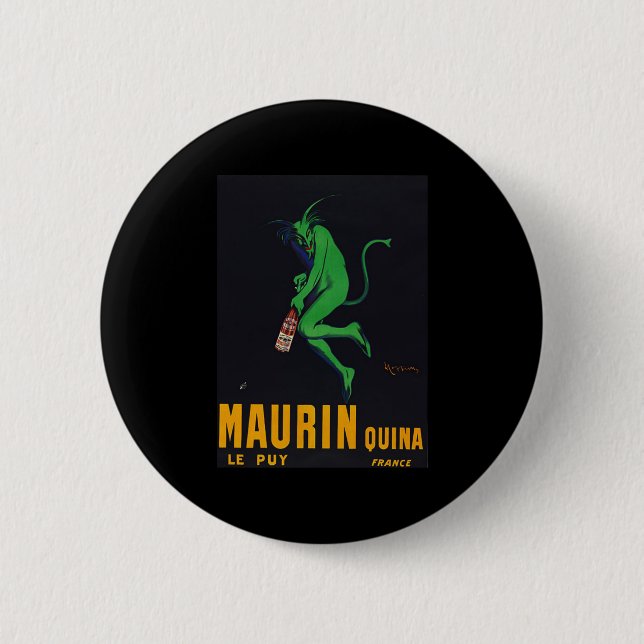 Maurin Quina Absinthe 6 Cm Round Badge (Front)