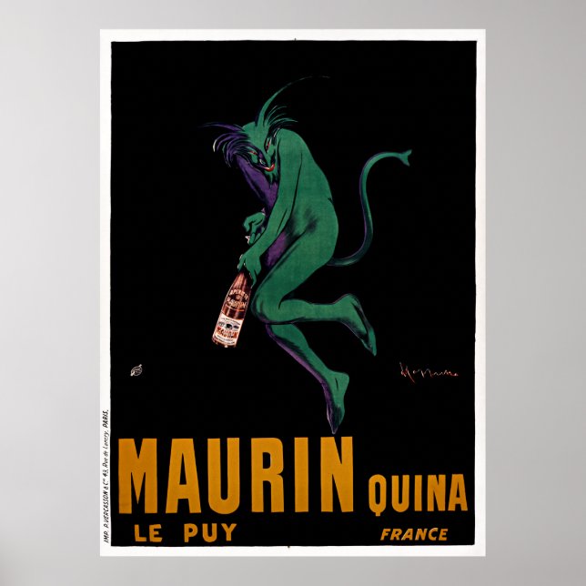 Maurin Quina Green Devil by Cappiello Poster (Front)