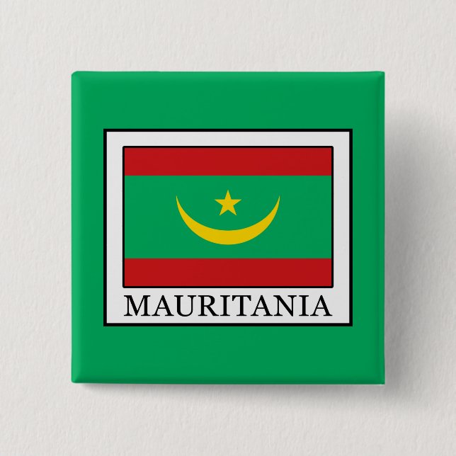 Mauritania 15 Cm Square Badge (Front)
