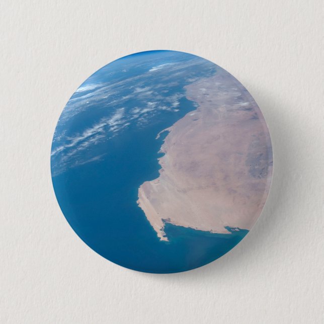 Mauritania And Western Sahara Off Coast Of Africa 6 Cm Round Badge (Front)