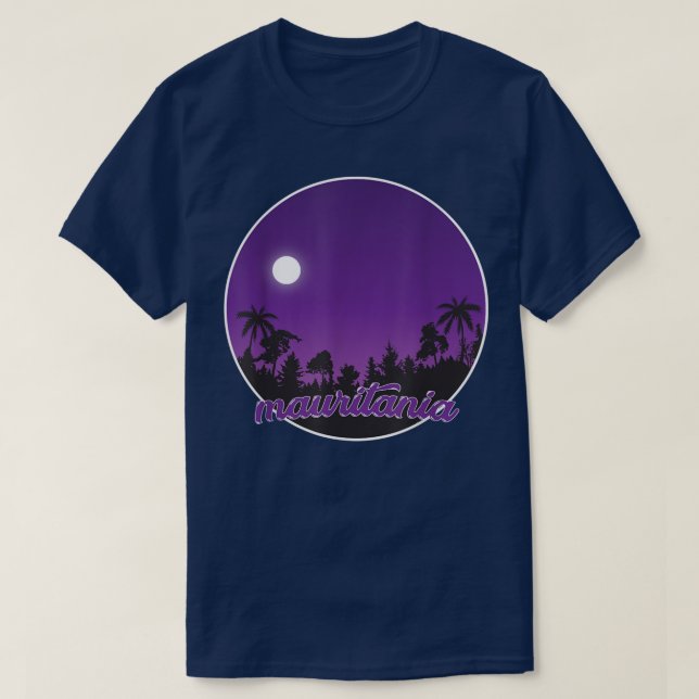 mauritania By night with Palms  T-Shirt (Design Front)
