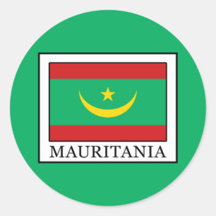 Mauritania Classic Round Sticker