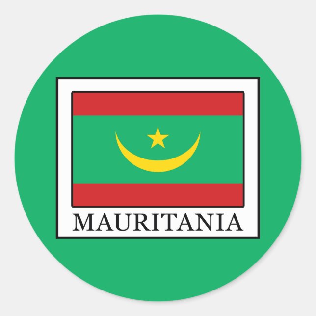 Mauritania Classic Round Sticker (Front)