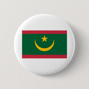 Mauritania Flag 6 Cm Round Badge