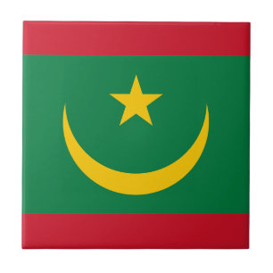 Mauritania Flag Ceramic Tile