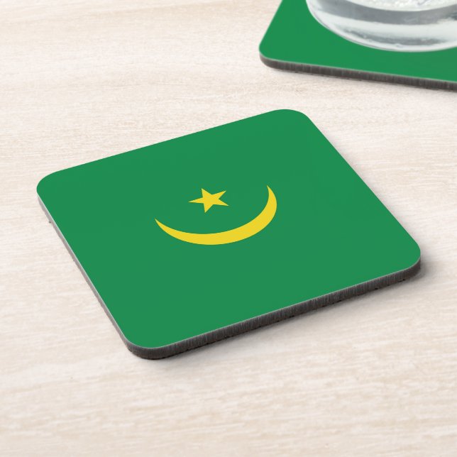 Mauritania flag coaster (Left Side)