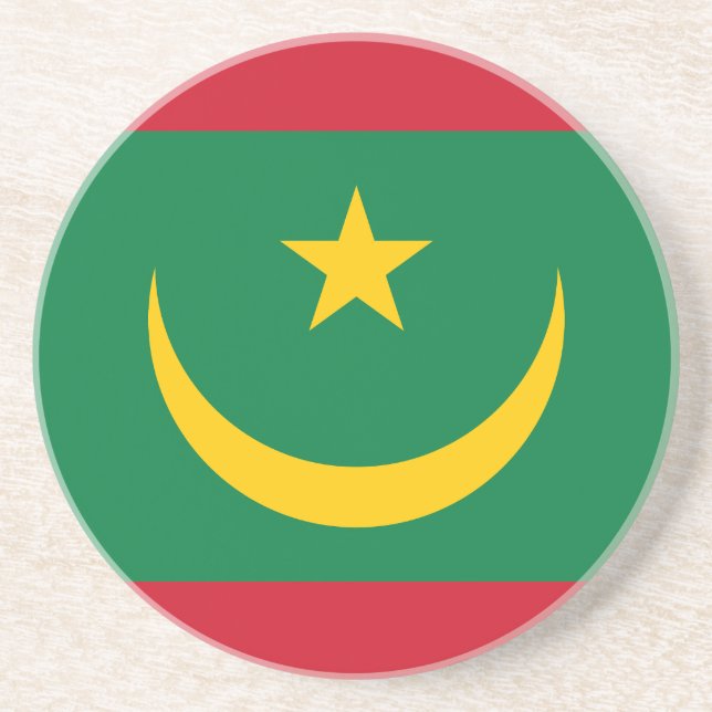 Mauritania Flag Coaster (Front)