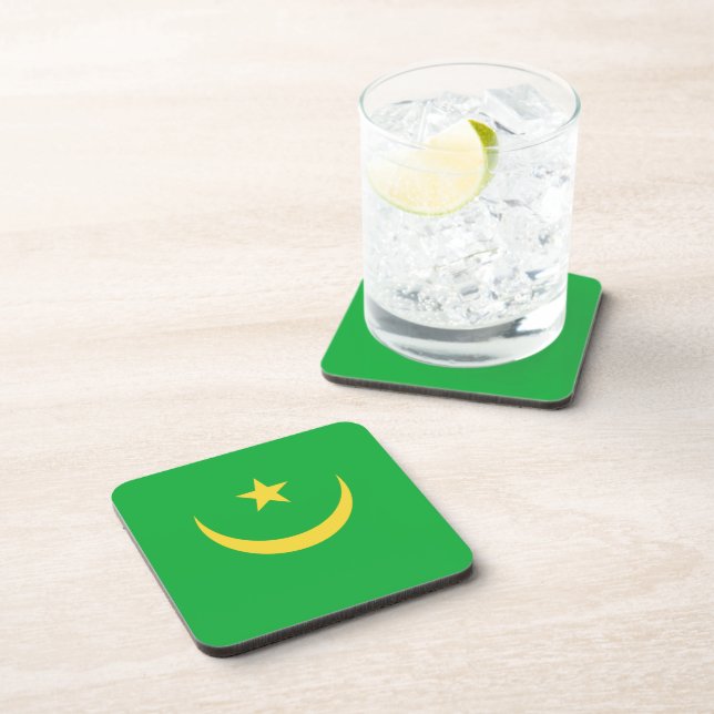 Mauritania Flag Coaster (Right Side)