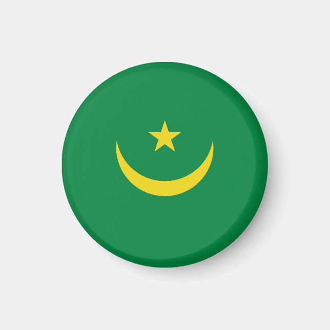 Mauritania flag magnet (Front)