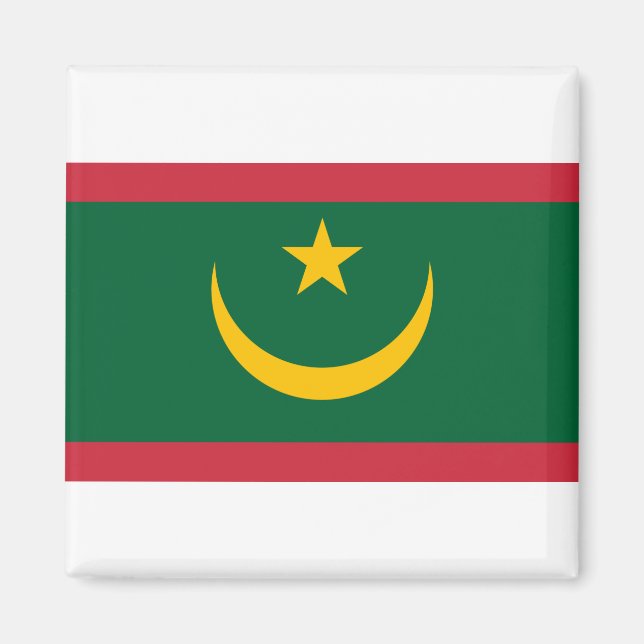 Mauritania Flag Magnet (Front)