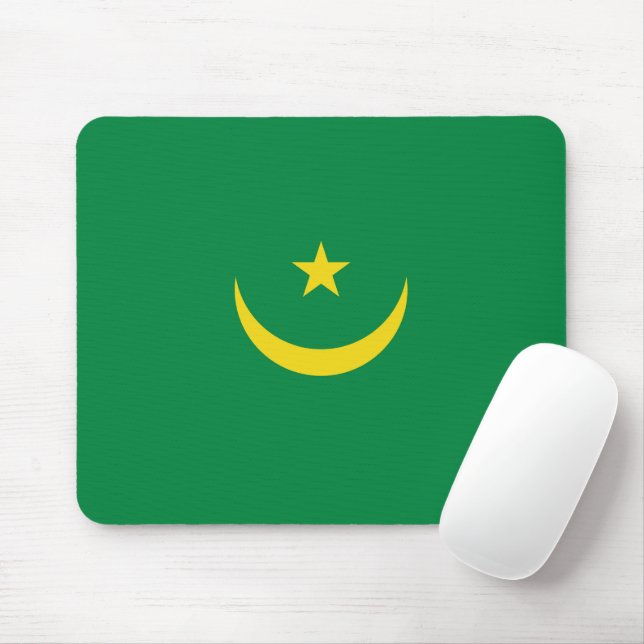 Mauritania flag mouse pad (With Mouse)