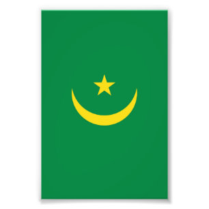 Mauritania flag photo print