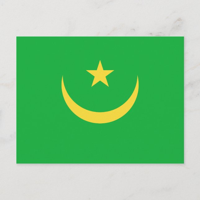 Mauritania Flag Postcard (Front)