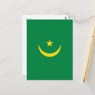 Mauritania flag postcard