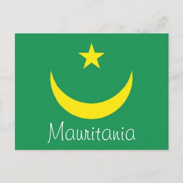 Mauritania flag postcard (Front)