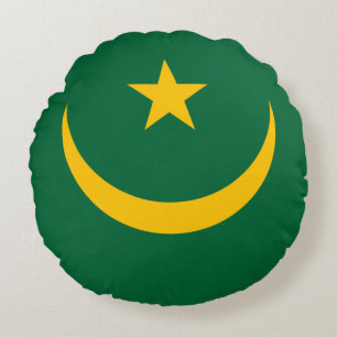 Mauritania Flag Round Cushion