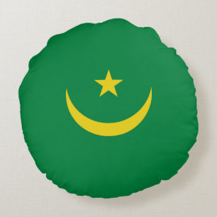 Mauritania flag round cushion