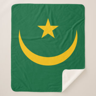 Mauritania Flag Sherpa Blanket