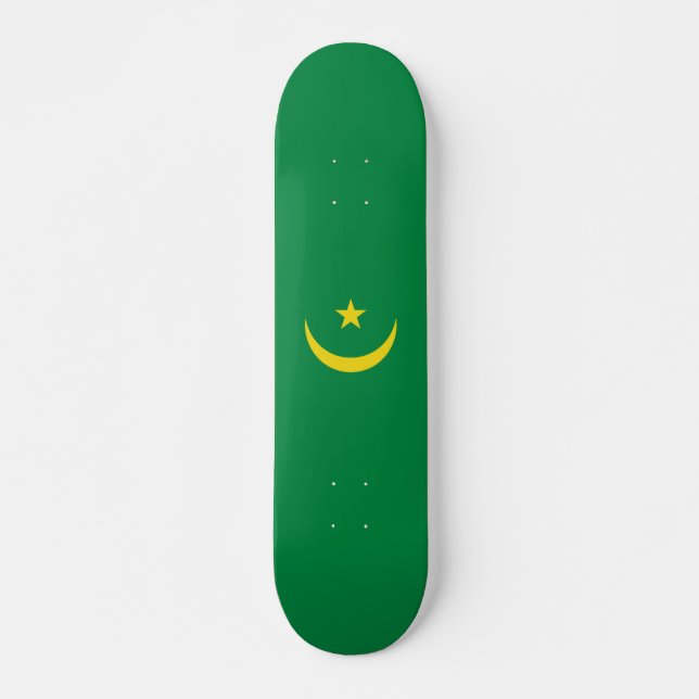 Mauritania flag skateboard (Front)
