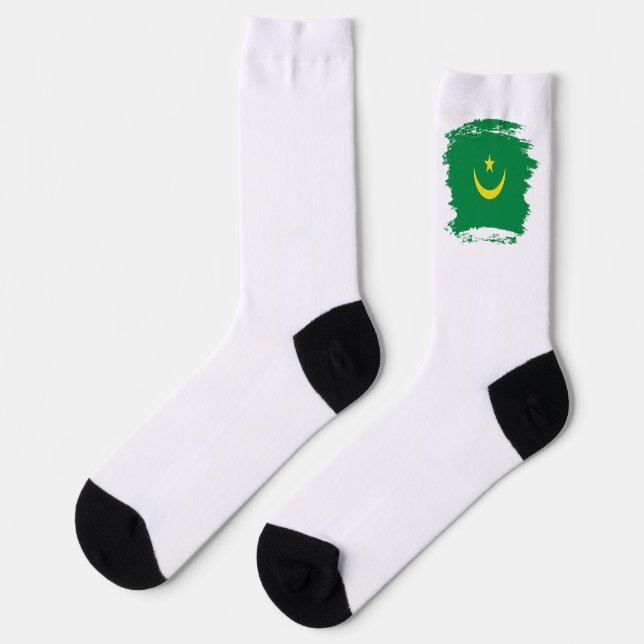 Mauritania flag socks (Left)