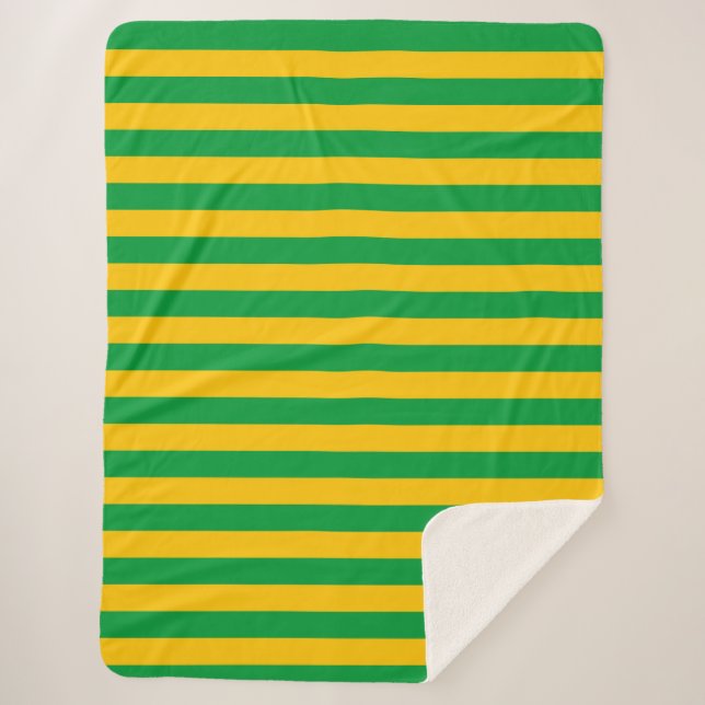 Mauritania flag stripes country symbol green yello sherpa blanket (Front)