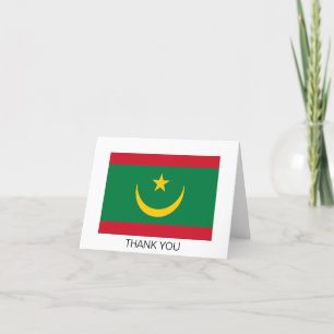 Mauritania Flag Thank You Card