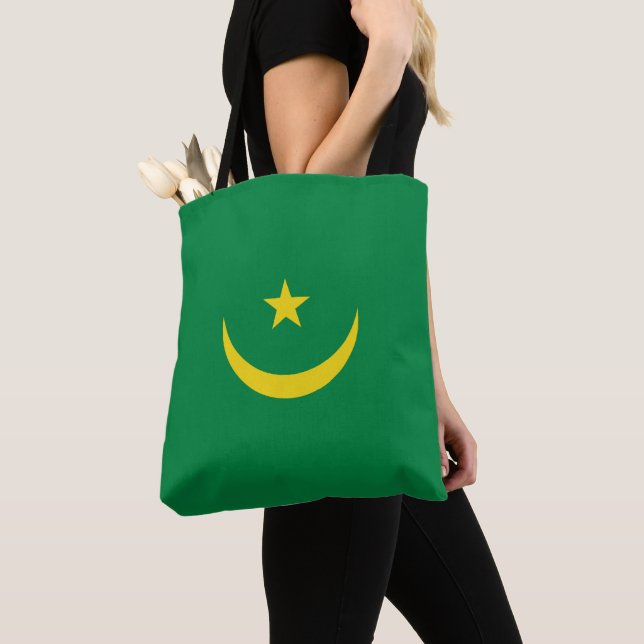 Mauritania flag tote bag (Close Up)