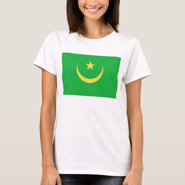 Mauritania Flag x Map T-Shirt (Front)