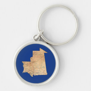 Mauritania Map Keychain