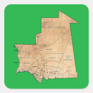 Mauritania Map Sticker