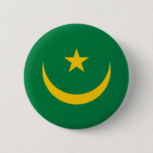 Mauritania Old Flag 6 Cm Round Badge